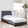 vidaXL Bettgestell ohne Matratze Dunkelgrau 90x200 cm Samt