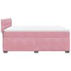 vidaXL Boxspringbett mit Matratze Dunkelrosa 140x200 cm Samt