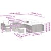 vidaXL Gartensofa-set mit Kissen 13 pcs Schwarz Poly-Rattan