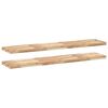 vidaXL Schweberegale 2 Stk. 120x30x4 cm Massivholz Akazie Unbehandelt