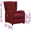vidaXL Massagesessel Weinrot Stoff