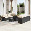 vidaXL Gartensofa-set mit Kissen 11 pcs Schwarz und Creme