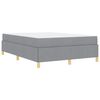 vidaXL Bettrahmen mit Matratze Hellgrau 140 x 190 cm Stoff