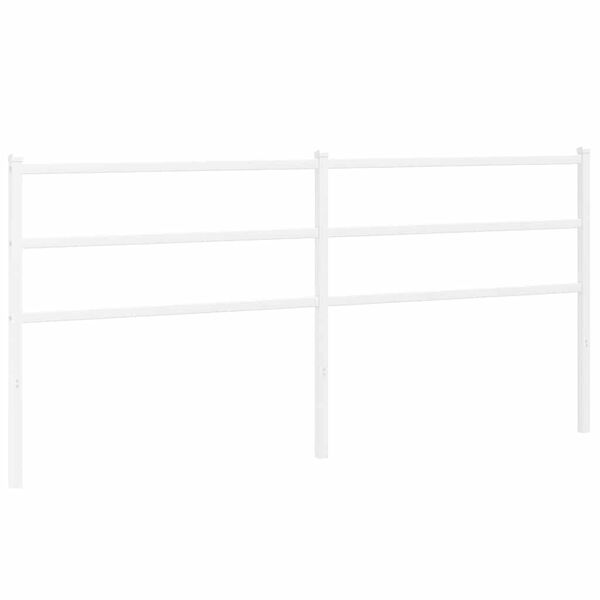 vidaXL Ersatz-Kopfteil Metall Wei&szlig; 200 cm