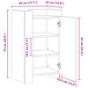vidaXL Sideboard Betongrau 45x35x75 cm Holzwerkstoff