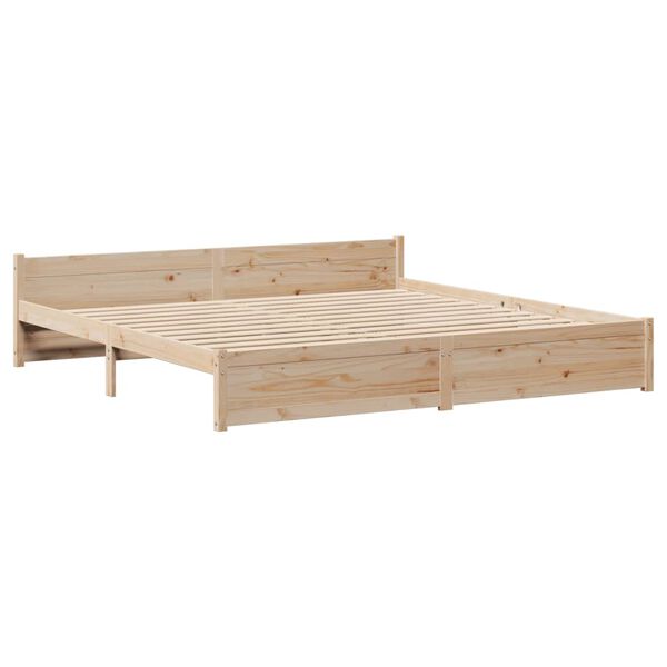 vidaXL Bettgestell mit Kopfteil ohne Matratze 180x200 cm