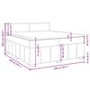 vidaXL Boxspringbett mit Matratze Schwarz 200x200 cm Stoff