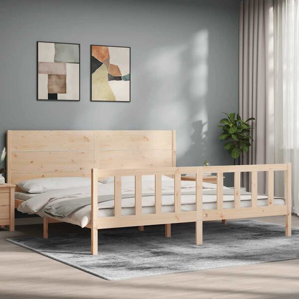 vidaXL Massivholzbett ohne Matratze 200x200 cm Kiefer