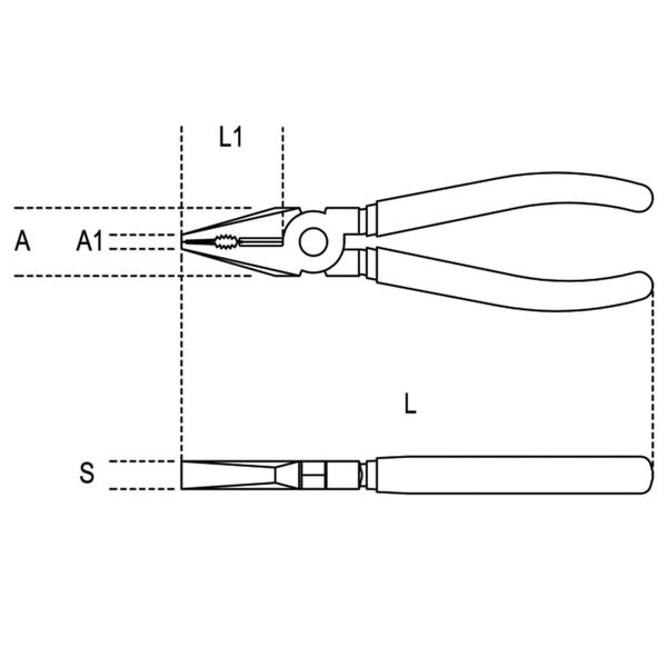 Beta Tools Hochleistungs-Kombizange 1150GBM 180 Bi-Material-Griffe