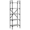 vidaXL B&uuml;cherregal 5 F&auml;cher Grau Sonoma 56x31,5x174 cm Holzwerkstoff
