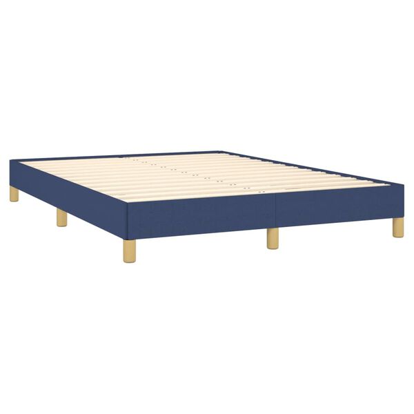 vidaXL Bettgestell ohne Matratze Blau 160x200 cm Stoff