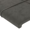 vidaXL Kopfteil mit Ohren Dunkelgrau 147x23x78/88 cm Samt