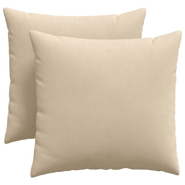 vidaXL Sofakissen 2 St&uuml;ck Creme 45 x 45 cm Stoff