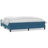 vidaXL Boxspringbett mit Matratze Dunkelblau 180x220 cm Samt