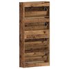 vidaXL Schuhschrank mit Regal Altholz 80 x 21 x 163,5 cm Holzwerkstoff