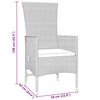 vidaXL Garten Essgruppe mit Kissen 5 pcs Beige Poly-Rattan