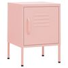 vidaXL Nachttisch Rosa 35x35x51 cm Stahl