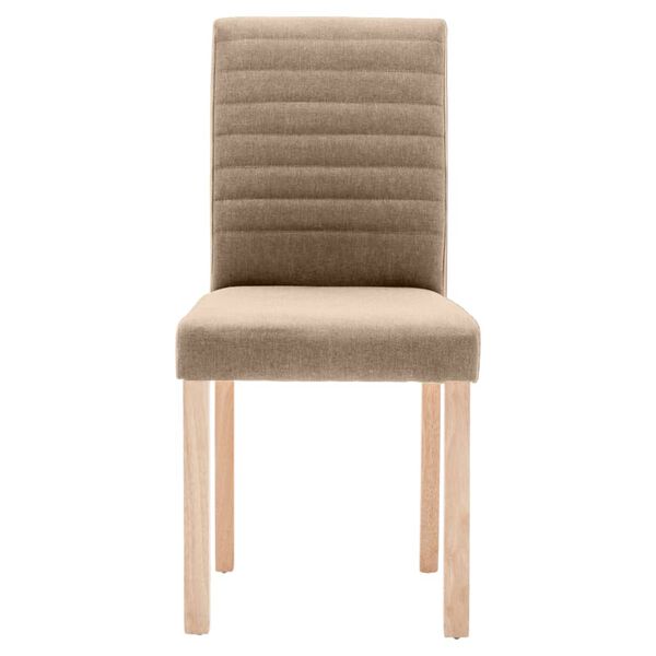 vidaXL Esszimmerst&uuml;hle 6 Stk. Taupe Stoff