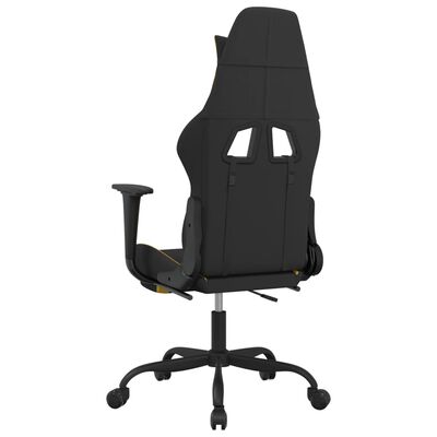 vidaXL Gaming-Stuhl mit Fußstütze Schwarz und Gelb Stoff
