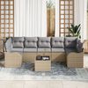 vidaXL Gartensofa-set Beige 55 x 55 x 37 cm Poly-Rattan