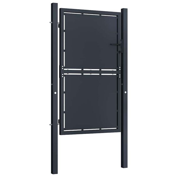 vidaXL Gartentor aus Stahl 100 x 200 cm Anthrazit