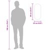 vidaXL Wandspiegel Schwarz 60x25 cm Oval