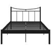vidaXL Bettgestell Schwarz Metall 120x200 cm