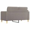 vidaXL 2-Sitzer-Sofa Taupe 140 cm Stoff