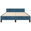 vidaXL Bettgestell ohne Matratze Dunkelblau 120x190 cm Samt