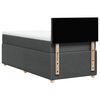 vidaXL Boxspringbett mit Matratze Dunkelgrau 90x200 cm Stoff