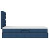 vidaXL Bett mit Stauraum und LED mit LED Blau 90 x 190 cm Polyester