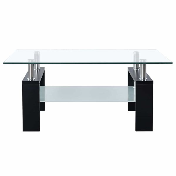 vidaXL Couchtisch Schwarz 55 x 96 x 40,5 cm