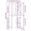 vidaXL Highboard 2 pcs Artisan-Eiche Holzwerkstoff
