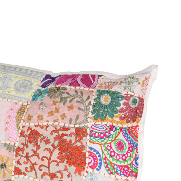 vidaXL Patchwork-Kissen 2 Stk. Handgefertigt 45 x 45 cm Rot/Beige