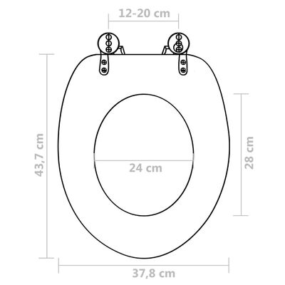 vidaXL Toilettensitze mit Soft-Close-Deckel 2 Stk. MDF Tiefsee-Design