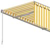 vidaXL Markise Manuell Einziehbar mit Rollo 5x3 m Gelb & Wei&szlig;