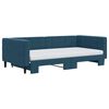 vidaXL Tagesbett Ausziehbar mit Matratzen Blau 100x200 cm Samt