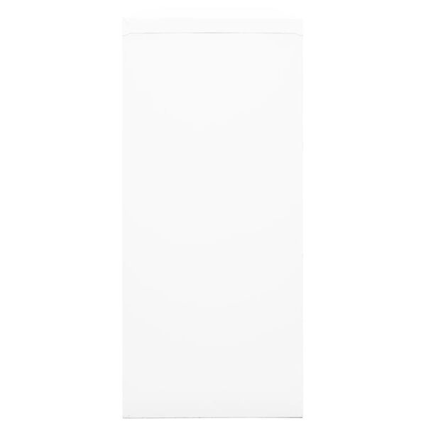 vidaXL Schrank mit Schiebet&uuml;r Wei&szlig; 90x40x90 cm Stahl