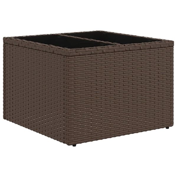 vidaXL 6-tlg. Garten-Sofagarnitur mit Kissen Braun Poly Rattan