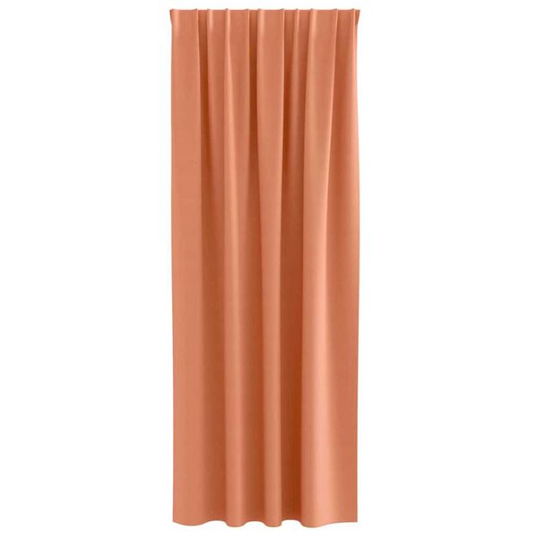 vidaXL Verdunkelungs-Vorh&auml;nge mit Ringen 2 pcs Terrakotta 260 x 140 cm