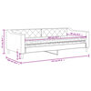 vidaXL Tagesbett mit Matratze Hellgrau 90x200 cm Stoff