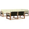 vidaXL Outdoor-Sofagarnitur 7 stk. Natur und Creme