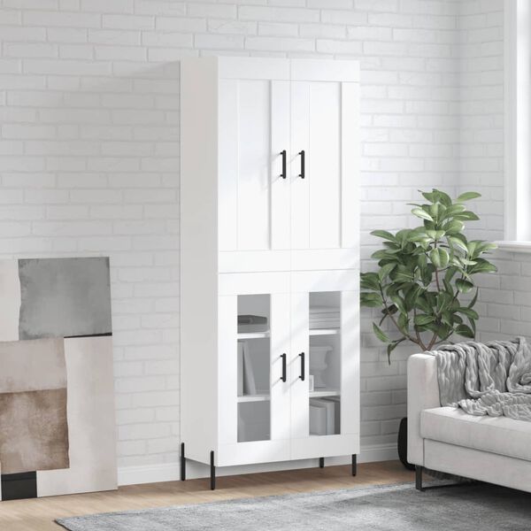 vidaXL Highboard Wei&szlig; 69,5x34x180 cm Holzwerkstoff