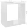 vidaXL W&uuml;rfelregale 4 Stk. Hochglanz-Wei&szlig; 26x15x26 cm