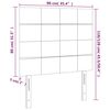 vidaXL Kopfteil Schwarz 90x5x118/128 cm Samt