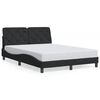 vidaXL Bettgestell mit LED ohne Matratze Schwarz 120x200 cm Samt