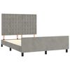 vidaXL Bettgestell ohne Matratze Hellgrau 140x200 cm Samt