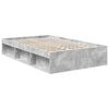 vidaXL Bettrahmen mit Kopfteil Beton 120 x 200 cm Massives Kiefernholz