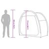 vidaXL Fahrradgarage mit Dach mit Speicher Blau 210 x 90 x 174 cm