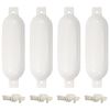 vidaXL Bootsfender 4 Stk. Wei&szlig; &Oslash; 14x50 cm PVC